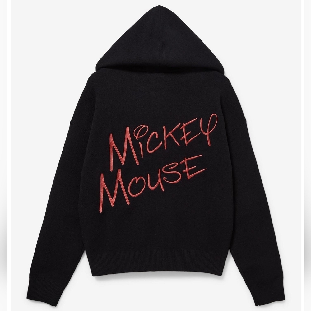 New Disney Mickey Mouse Ears Women's Knit Zip‎ Hoodie BoxLunch Black size Small